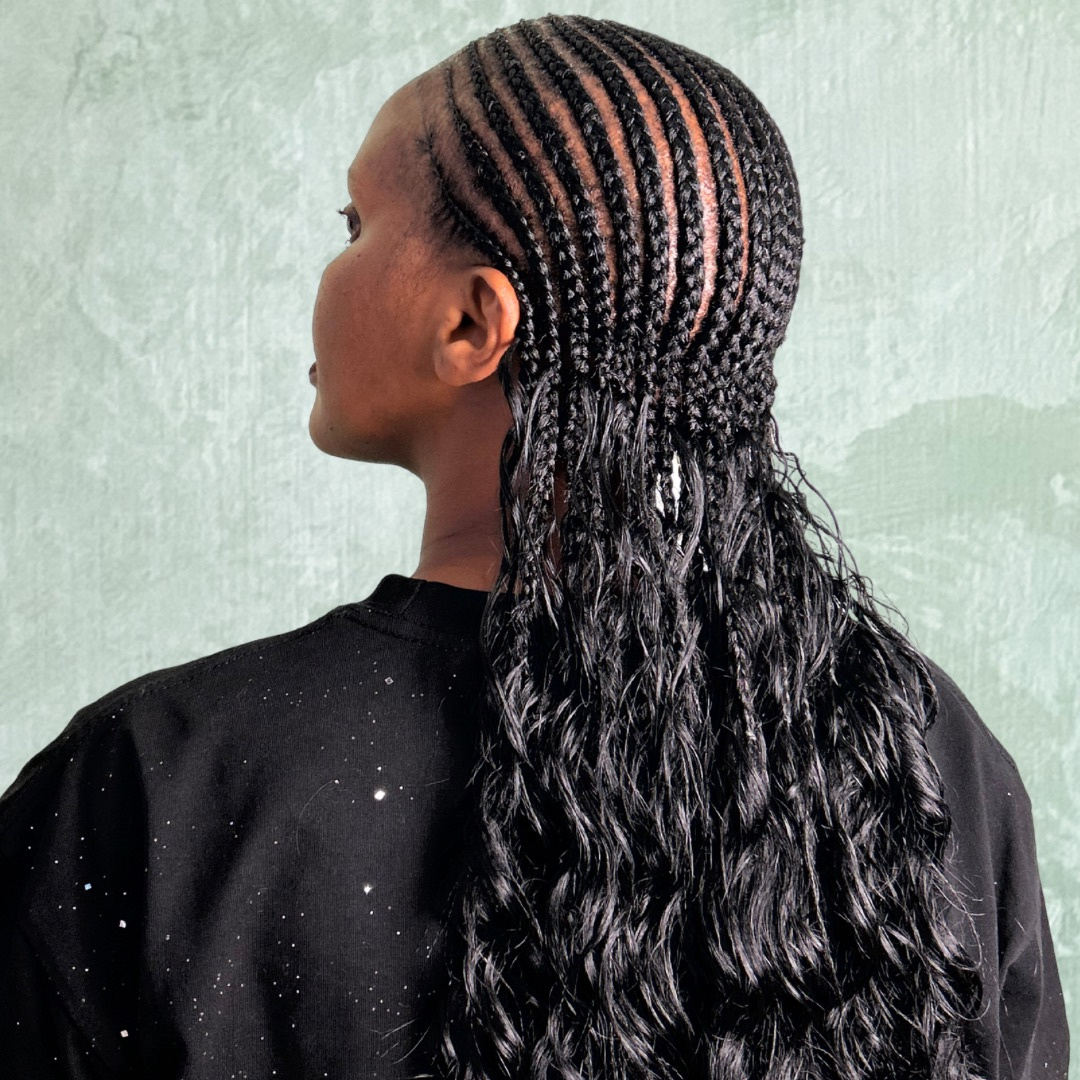 Cornrows with French Curls Karim Salon & Spa