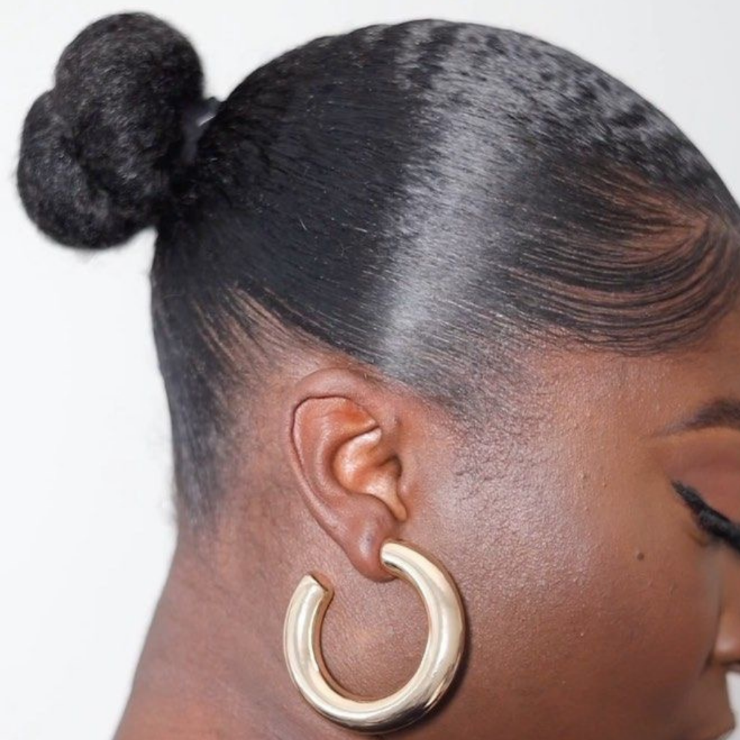 Updo on Natural Hair Karim Salon & Spa