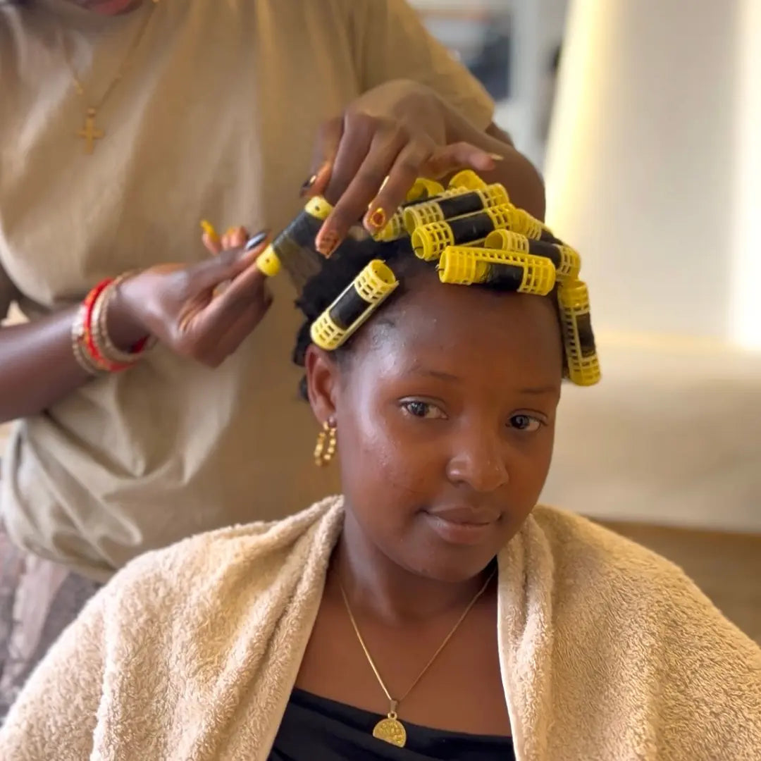 Relaxed Hair / Texlaxed Hair Wash & Set Karim SalonandSpa